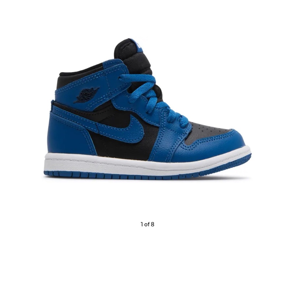 Jordan Kids Black and Blue Sneakers
